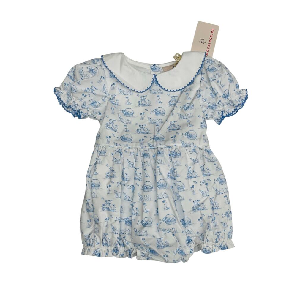NWT Smockingbird 3M Bunny Toile Girl Bubble